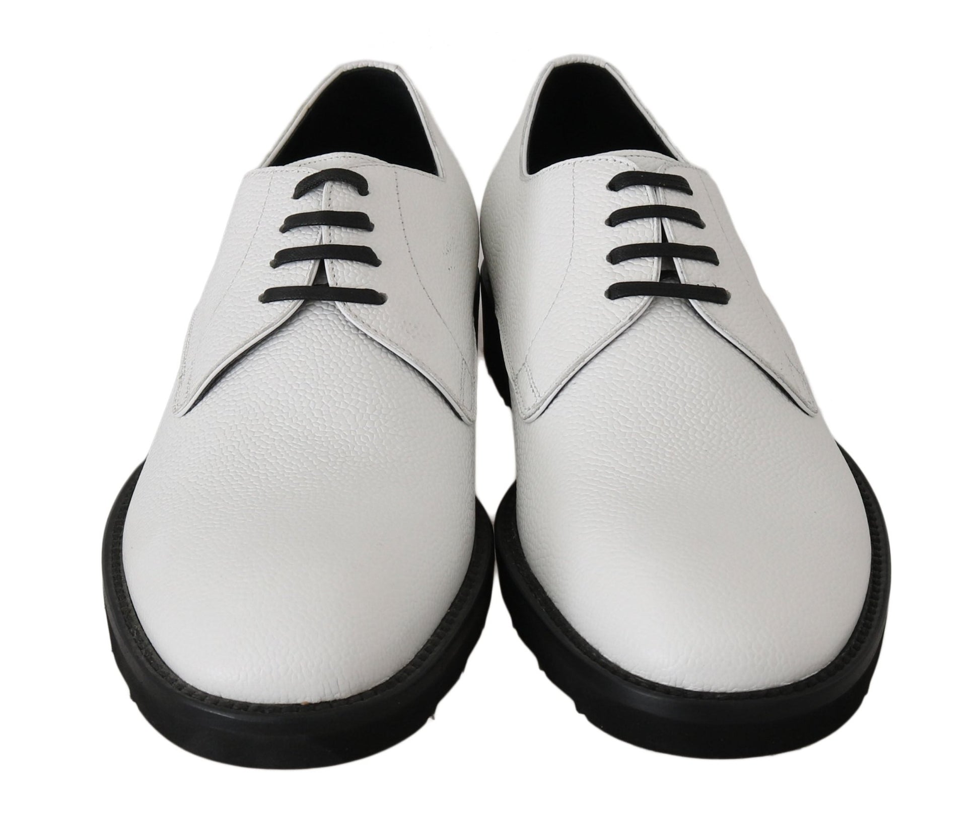 Dolce & Gabbana Elegant White Formal Leather Shoes - Sandy Store ByNet