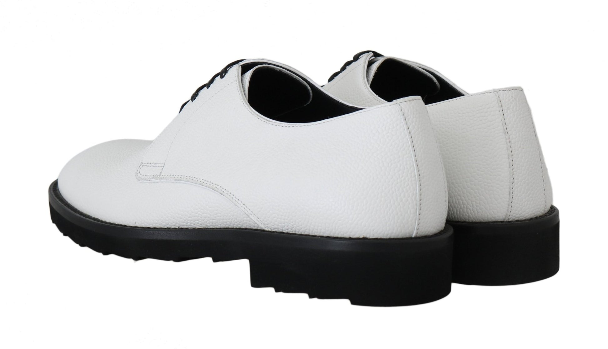 Dolce & Gabbana Elegant White Formal Leather Shoes - Sandy Store ByNet