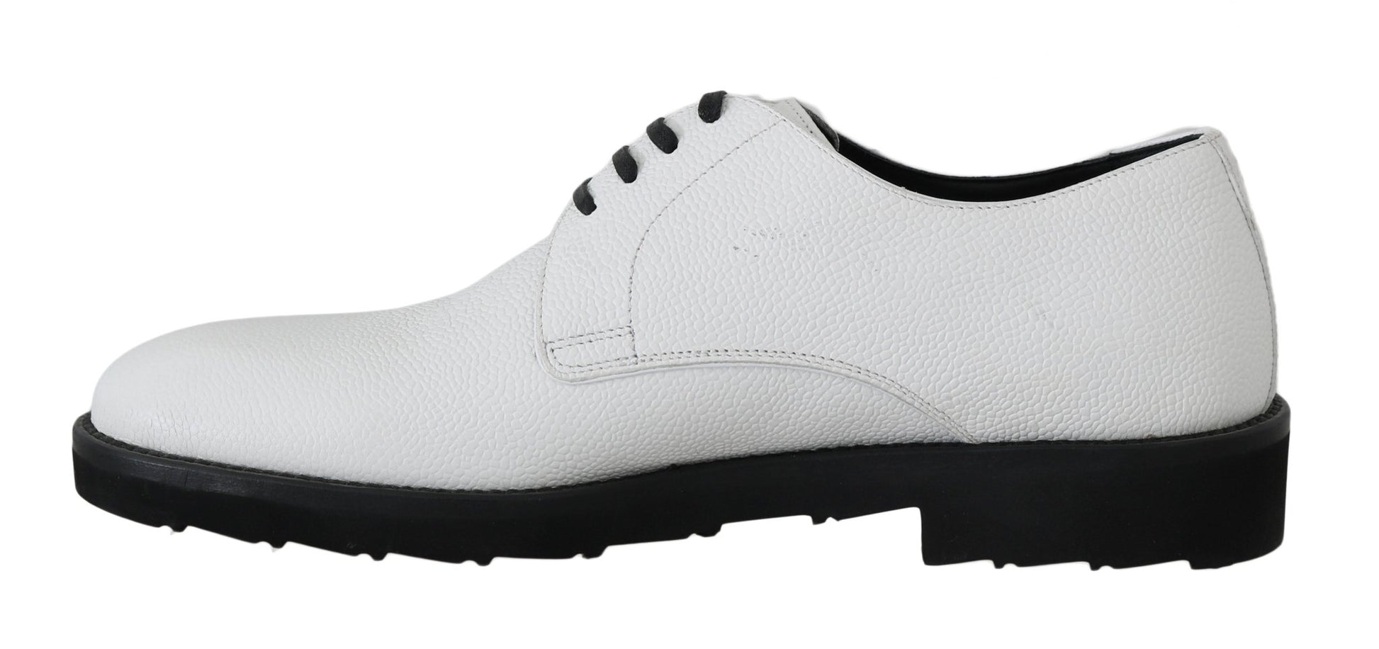 Dolce & Gabbana Elegant White Formal Leather Shoes - Sandy Store ByNet