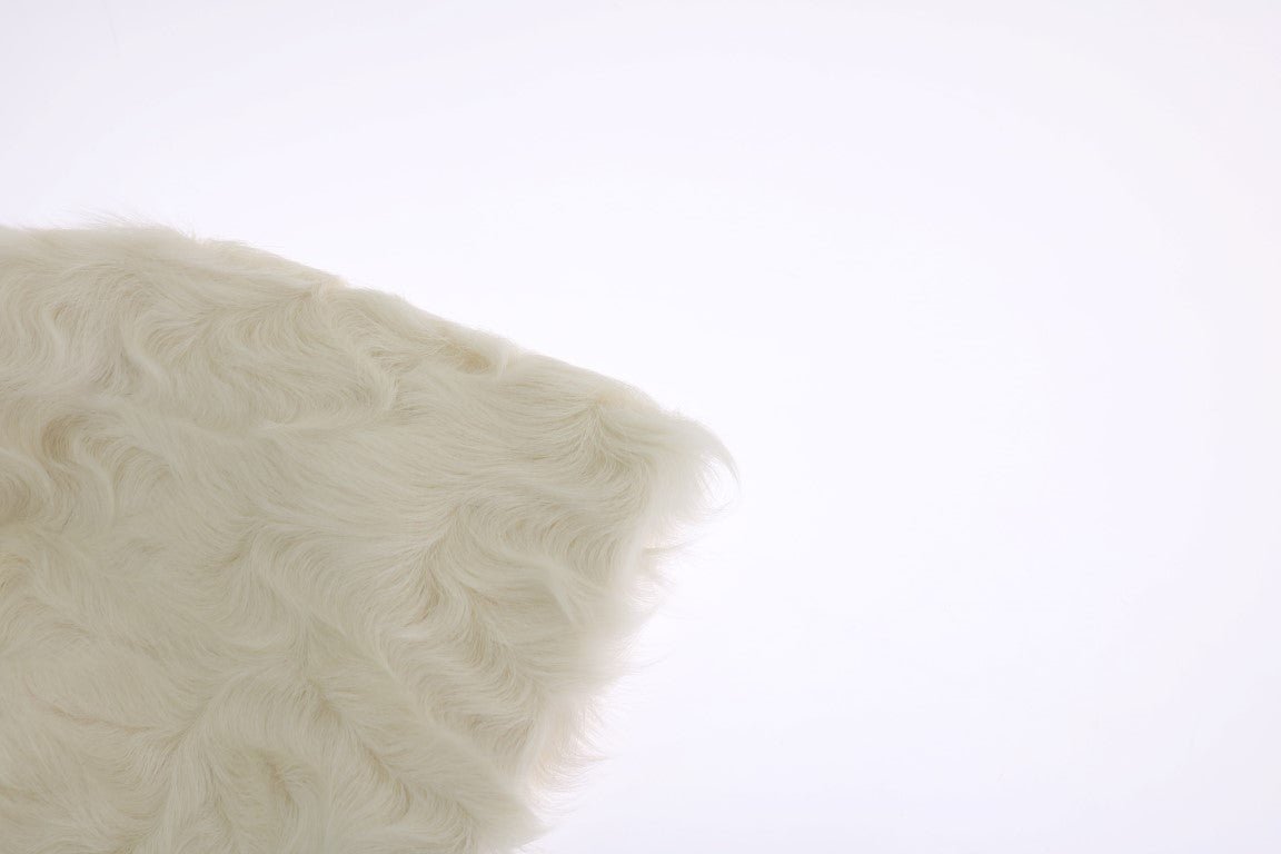 Dolce & Gabbana Elegant White Fur Beanie Luxury Winter Hat - Sandy Store ByNet