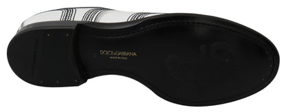 Dolce & Gabbana Elegant White Leather Derby Shoes - Sandy Store ByNet