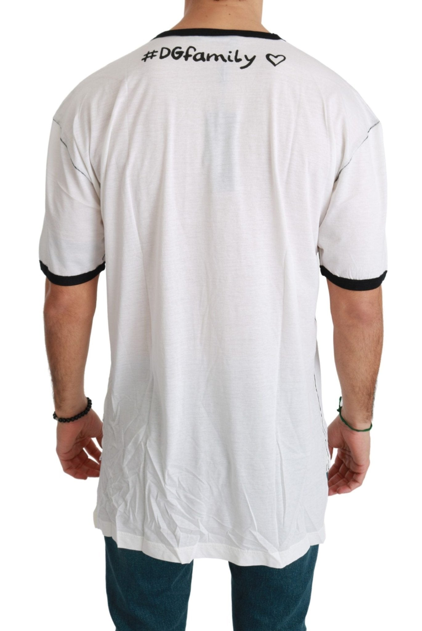Dolce & Gabbana Elegant White Silk - Blend Men's T-Shirt - Sandy Store ByNet