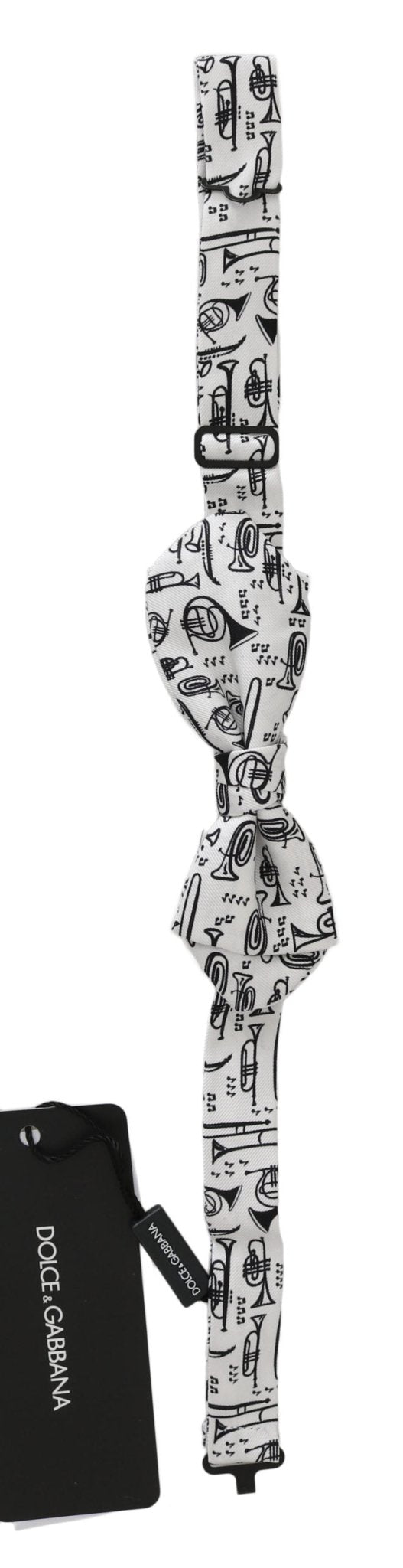 Dolce & Gabbana Elegant White Silk Bow Tie for Sophisticated Evenings - Sandy Store ByNet