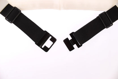 Dolce & Gabbana Elegant White Silk Cummerbund - Sandy Store ByNet