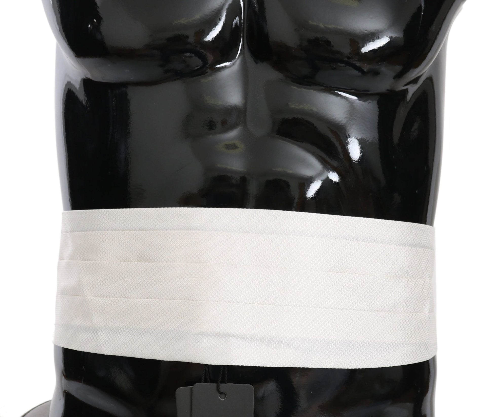 Dolce & Gabbana Elegant White Silk Cummerbund - Sandy Store ByNet