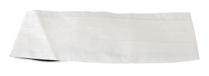 Dolce & Gabbana Elegant White Silk Cummerbund - Sandy Store ByNet