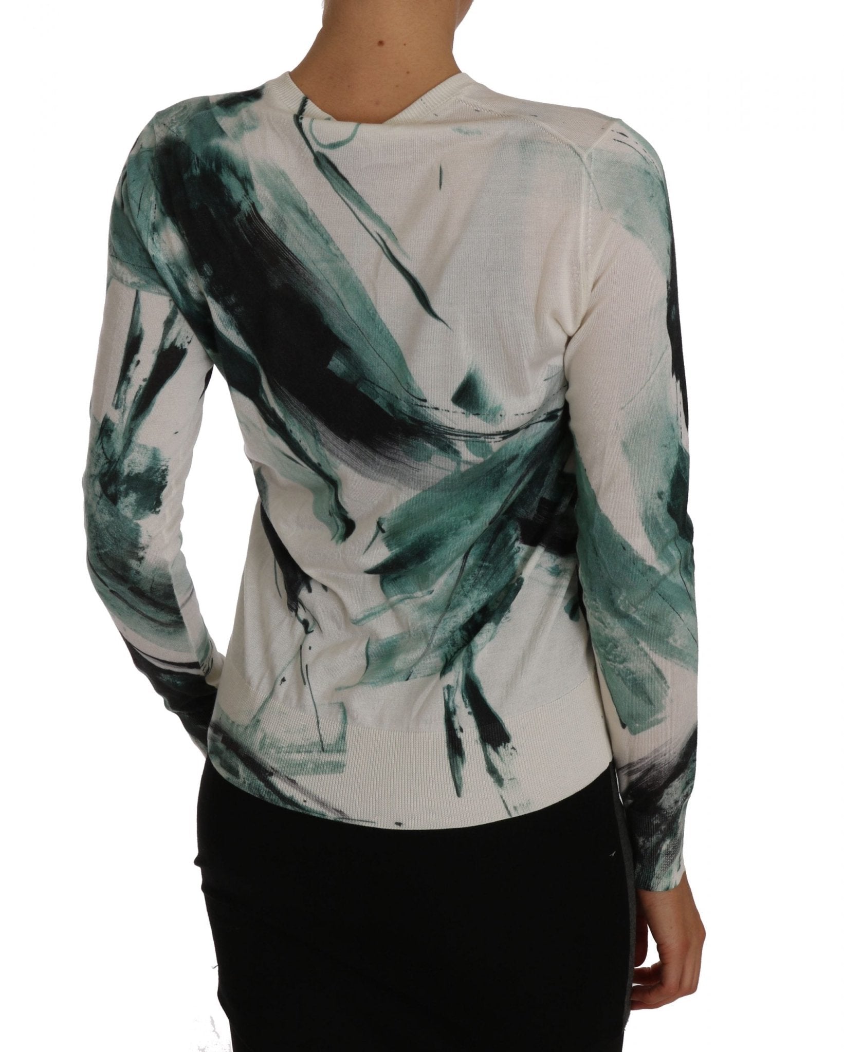 Dolce & Gabbana Elegant White Silk Lightweight Cardigan - Sandy Store ByNet