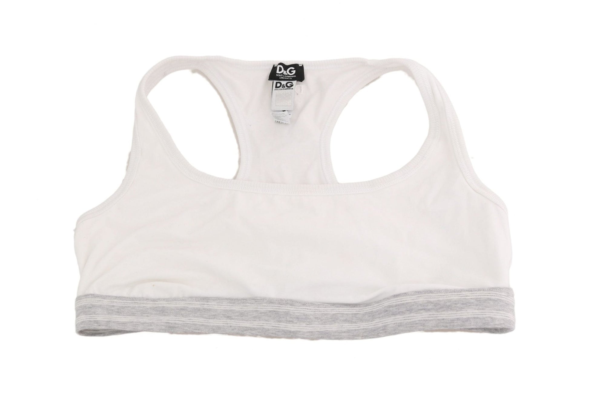 Dolce & Gabbana Elegant White Stretch Sport Bra - Sandy Store ByNet
