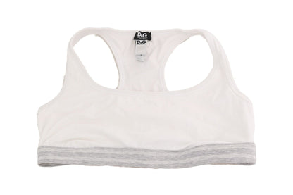 Dolce & Gabbana Elegant White Stretch Sport Bra - Sandy Store ByNet