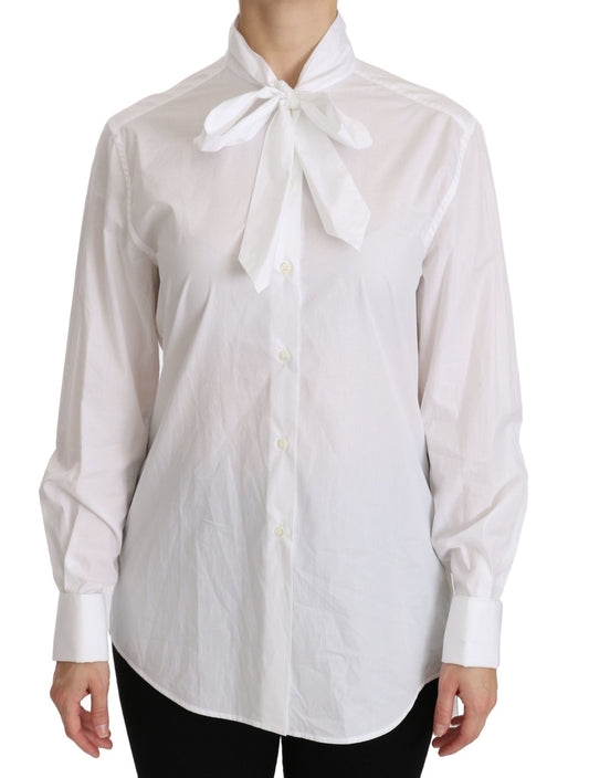 Dolce & Gabbana Elegant White Turtle Neck Polo Top - Sandy Store ByNet