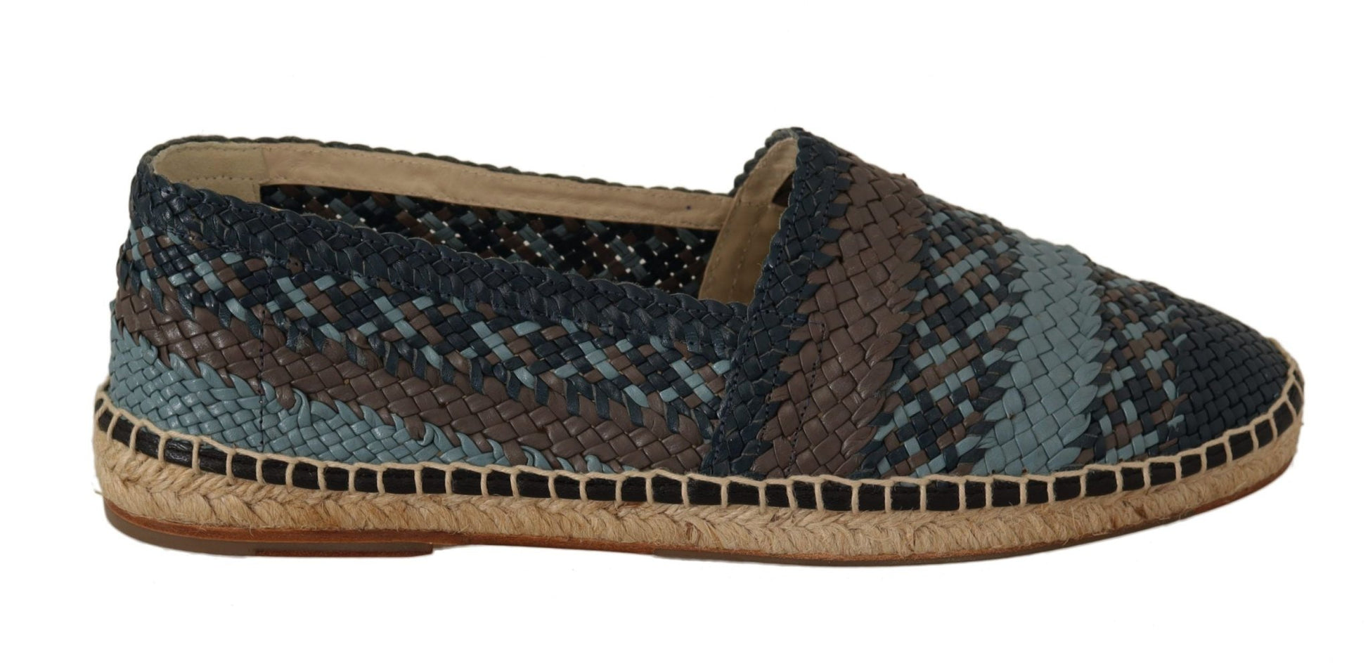Dolce & Gabbana Elegant Woven Leather Espadrilles - Sandy Store ByNet