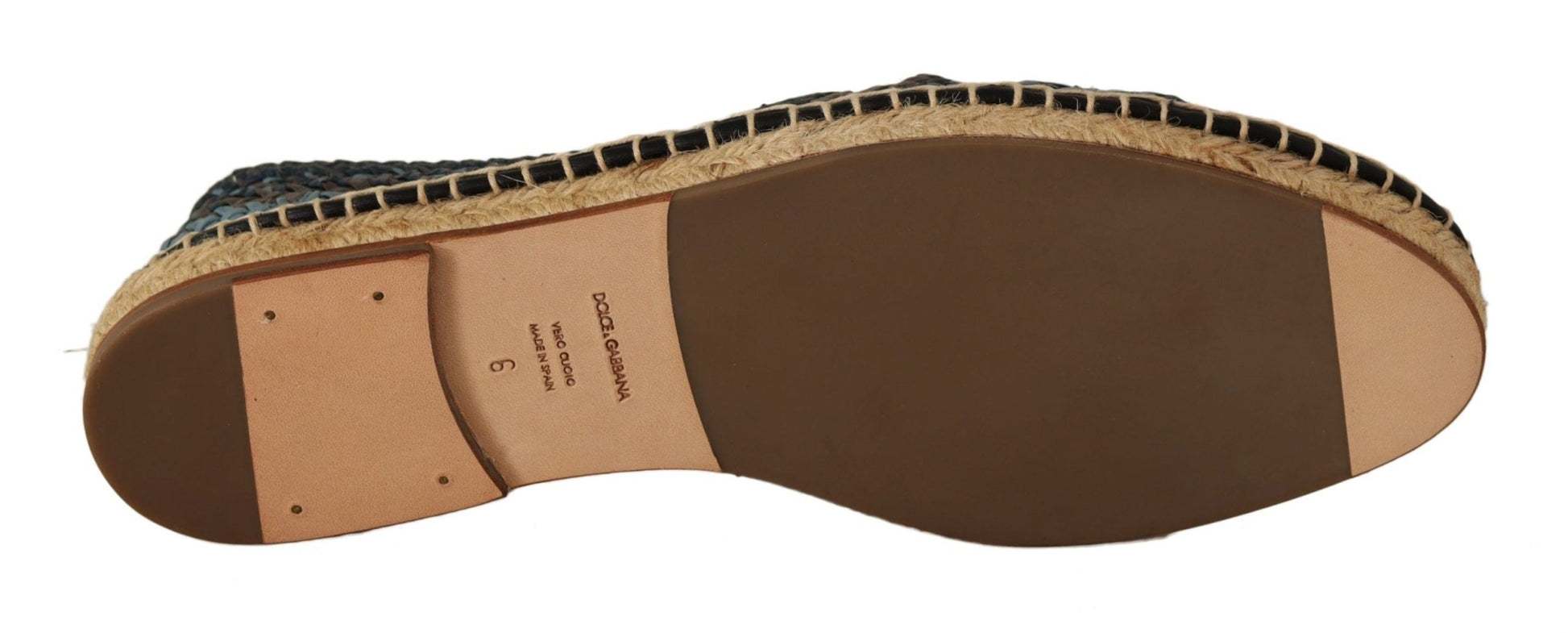 Dolce & Gabbana Elegant Woven Leather Espadrilles - Sandy Store ByNet