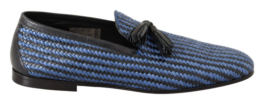 Dolce & Gabbana Elegant Woven Leather Loafers - Sandy Store ByNet