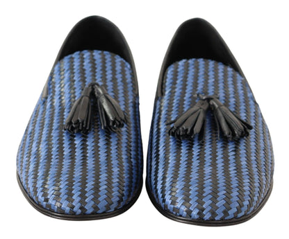 Dolce & Gabbana Elegant Woven Leather Loafers - Sandy Store ByNet