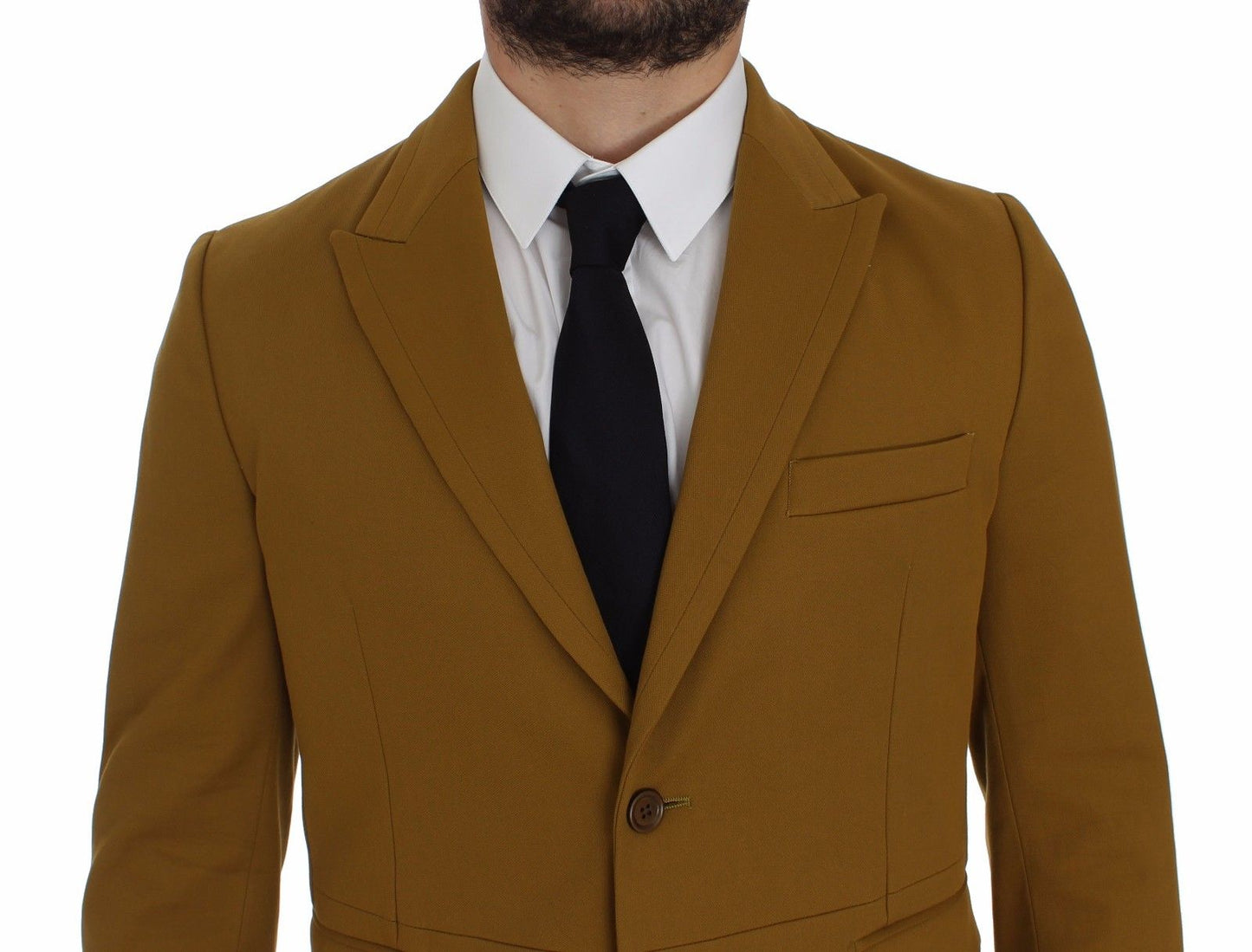 Dolce & Gabbana Elegant Yellow Cotton Blend Casual Blazer - Sandy Store ByNet