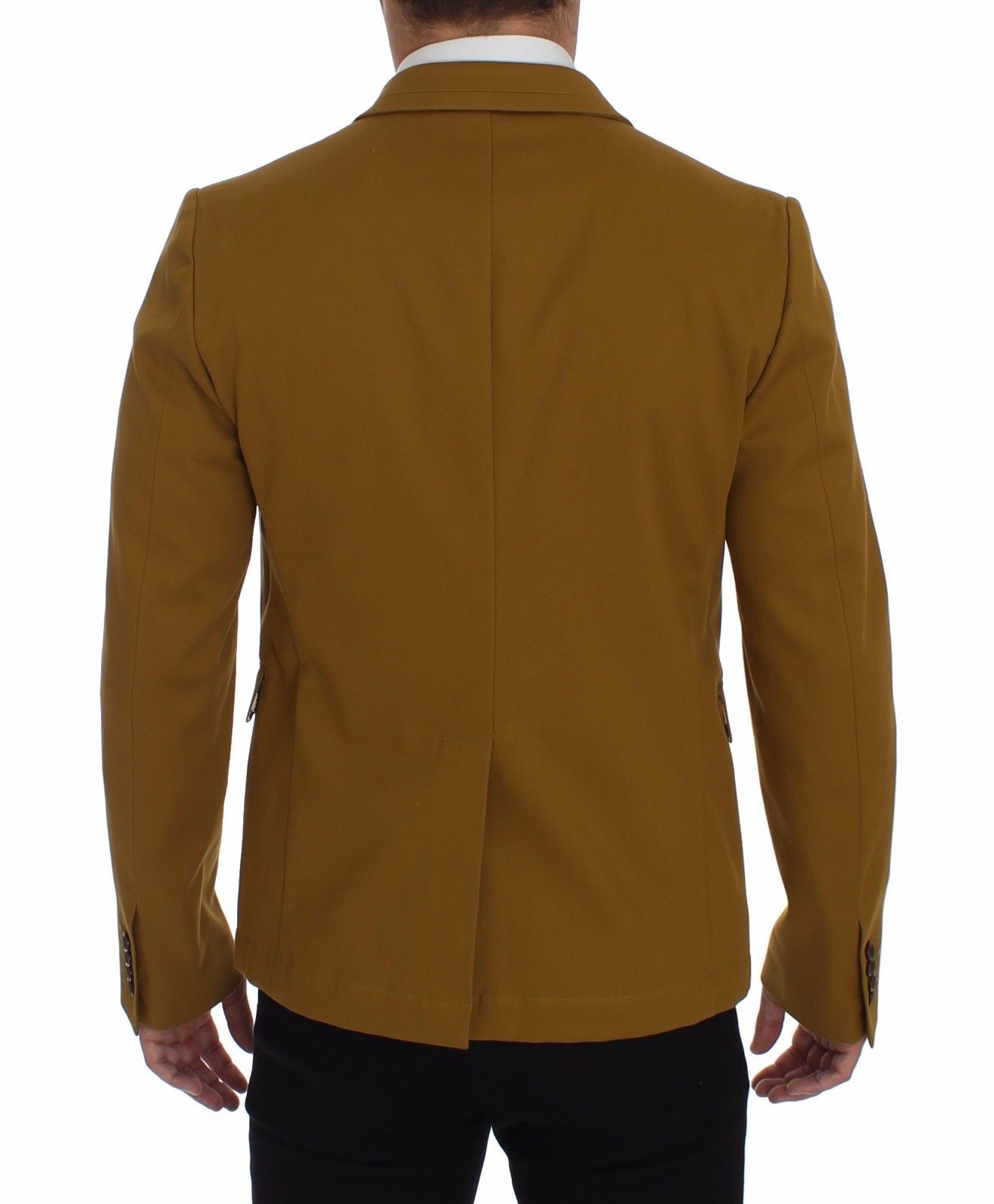 Dolce & Gabbana Elegant Yellow Cotton Blend Casual Blazer - Sandy Store ByNet