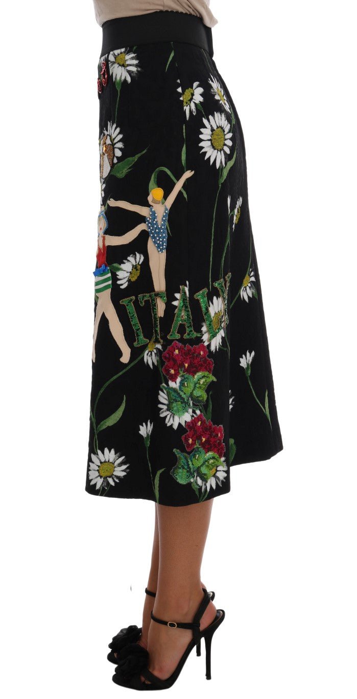 Dolce & Gabbana Embellished A - Line Mid - Calf Skirt - Sandy Store ByNet