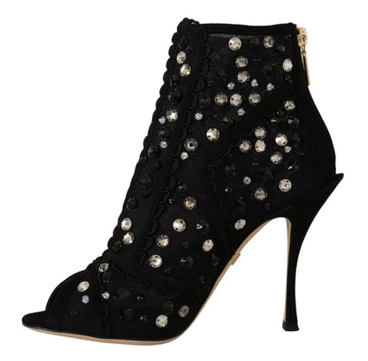 Dolce & Gabbana Embellished Crystal Short Boots - Sandy Store ByNet
