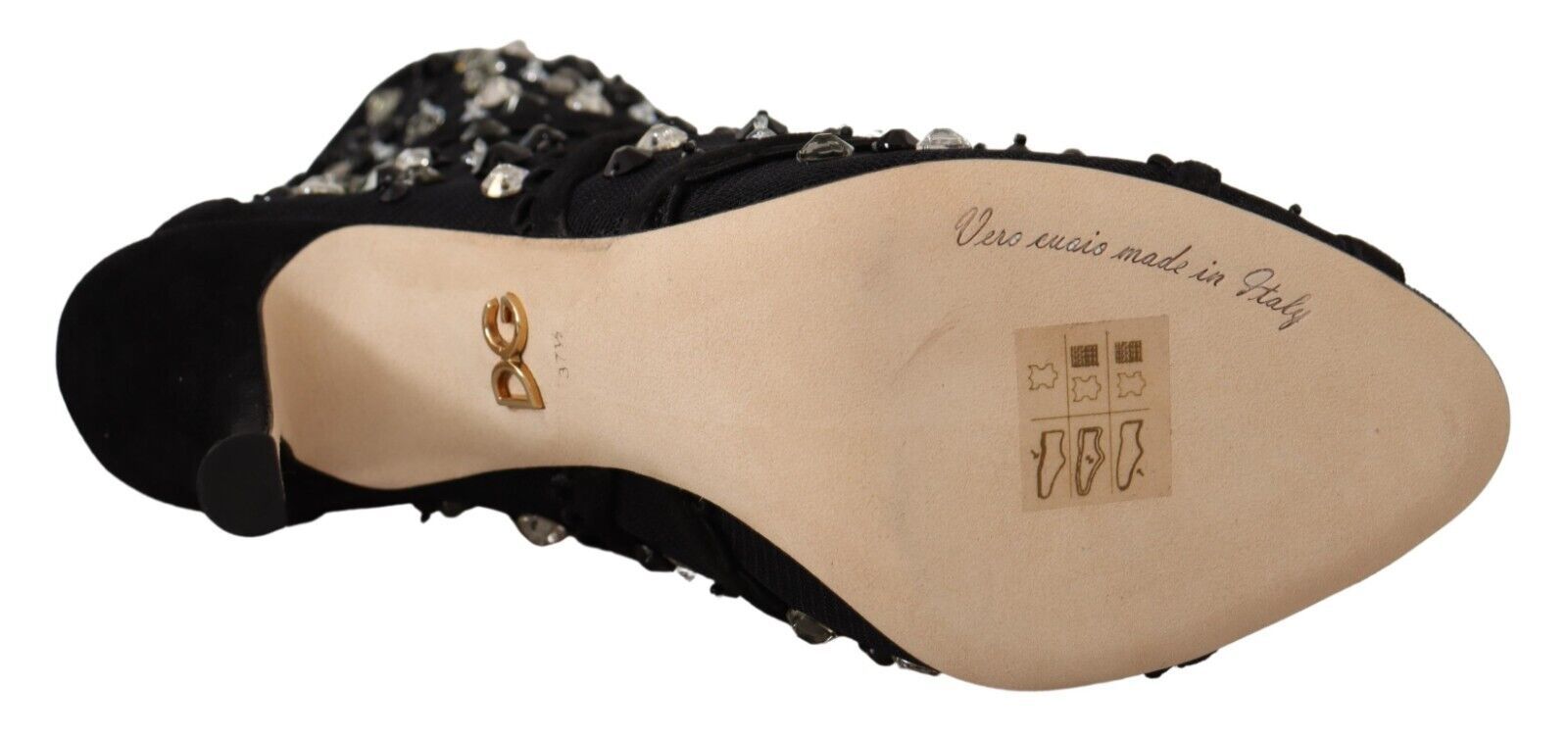 Dolce & Gabbana Embellished Crystal Short Boots - Sandy Store ByNet