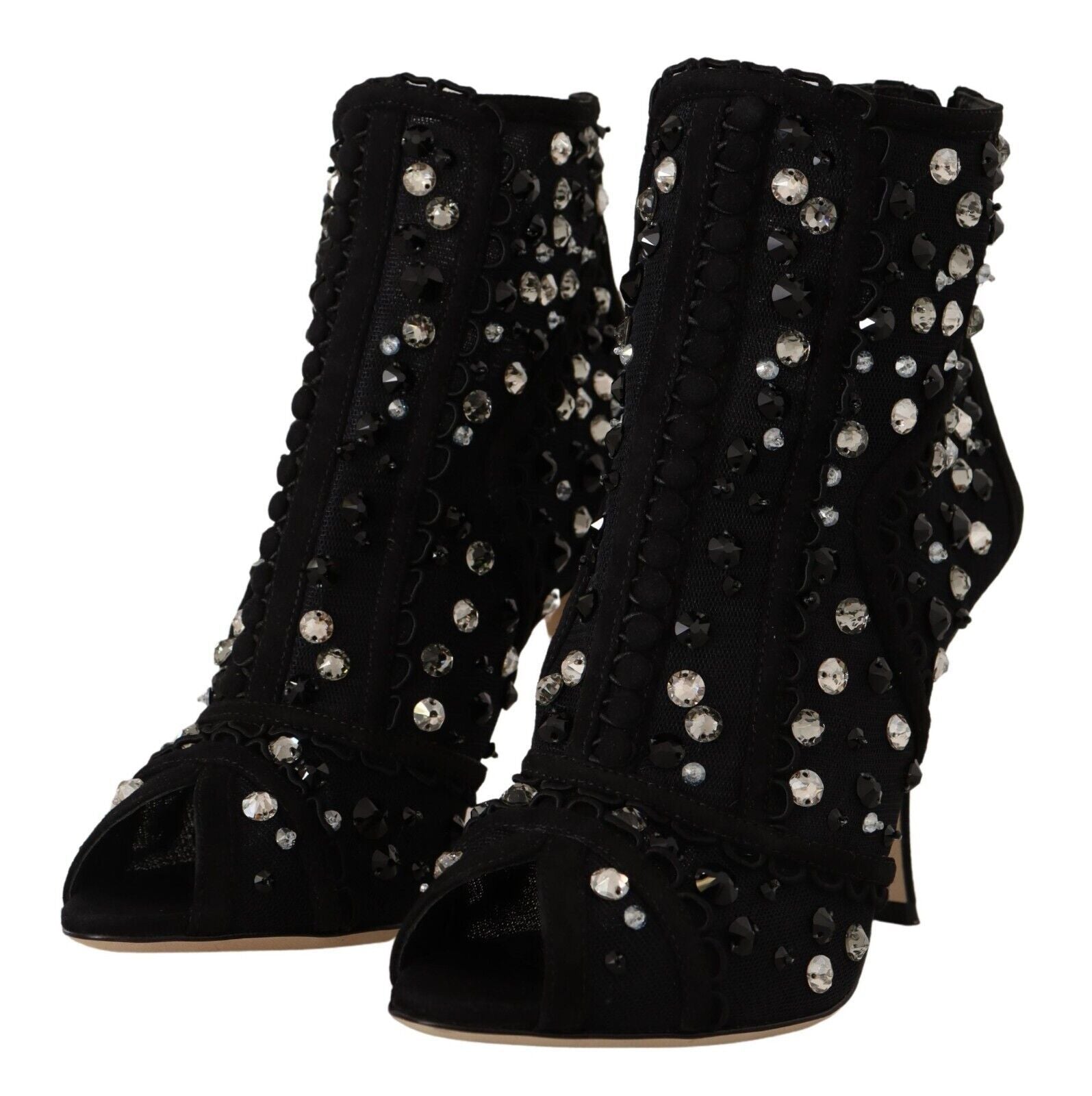 Dolce & Gabbana Embellished Crystal Short Boots - Sandy Store ByNet