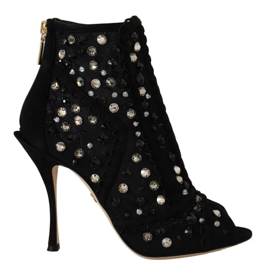 Dolce & Gabbana Embellished Crystal Short Boots - Sandy Store ByNet