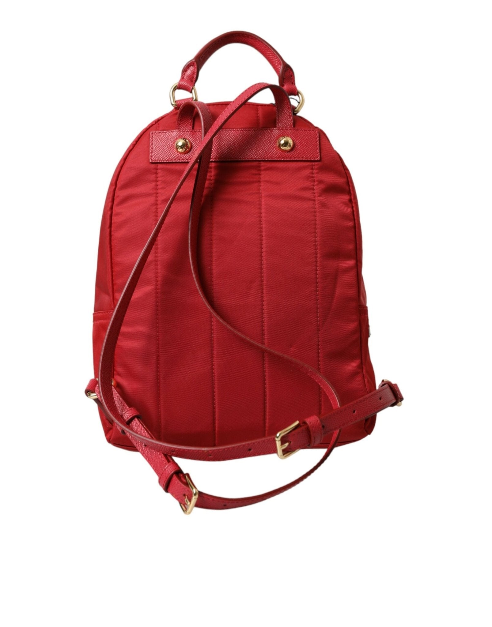 Dolce & Gabbana Embellished Red Backpack with Gold Detailing - Sandy Store ByNet