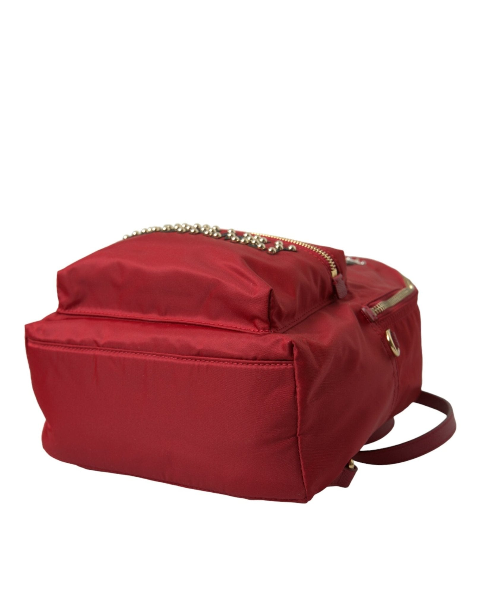 Dolce & Gabbana Embellished Red Backpack with Gold Detailing - Sandy Store ByNet