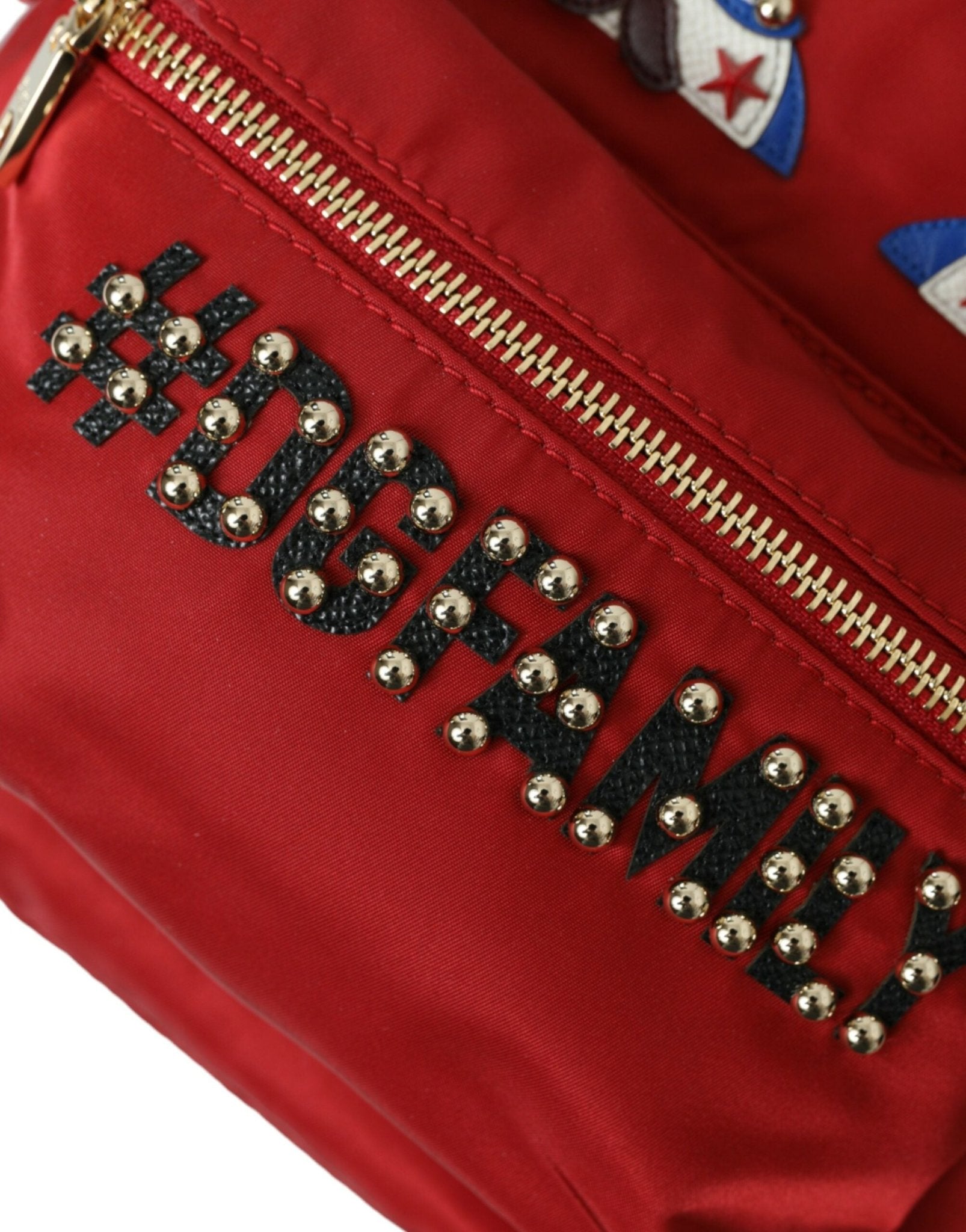 Dolce & Gabbana Embellished Red Backpack with Gold Detailing - Sandy Store ByNet