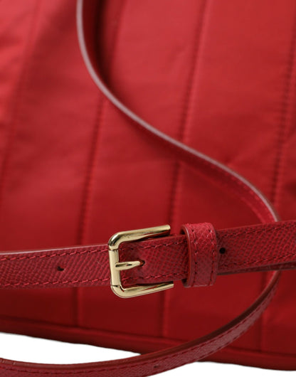 Dolce & Gabbana Embellished Red Backpack with Gold Detailing - Sandy Store ByNet