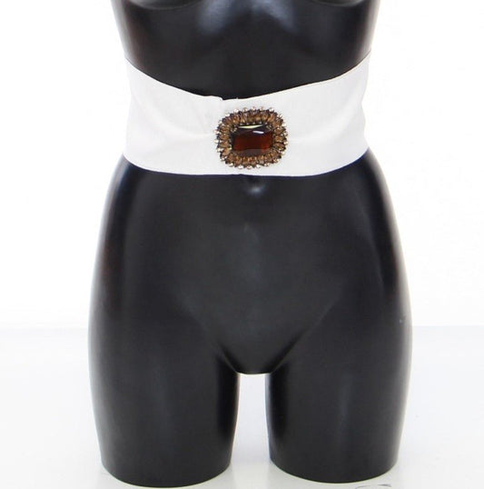 Dolce & Gabbana Embellished Snap Button Waist Belt - Sandy Store ByNet