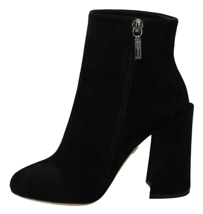 Dolce & Gabbana Embroidered Ankle Boots in Lambskin Suede - Sandy Store ByNet