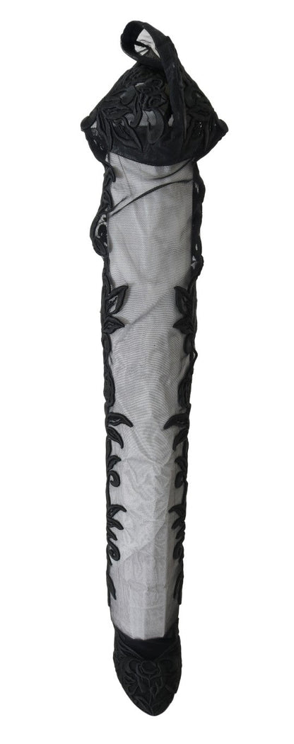 Dolce & Gabbana Embroidered Floral Over - Knee Boots - Sandy Store ByNet