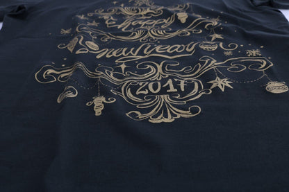 Dolce & Gabbana Emerald Green Cotton Tee with 2017 Print - Sandy Store ByNet