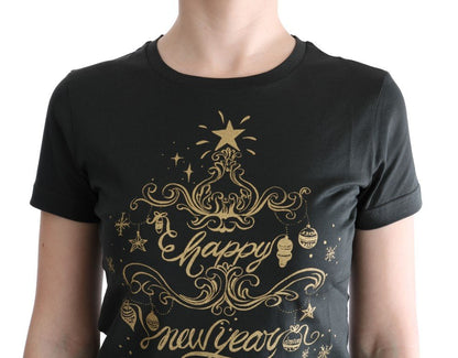 Dolce & Gabbana Emerald Green Cotton Tee with 2017 Print - Sandy Store ByNet