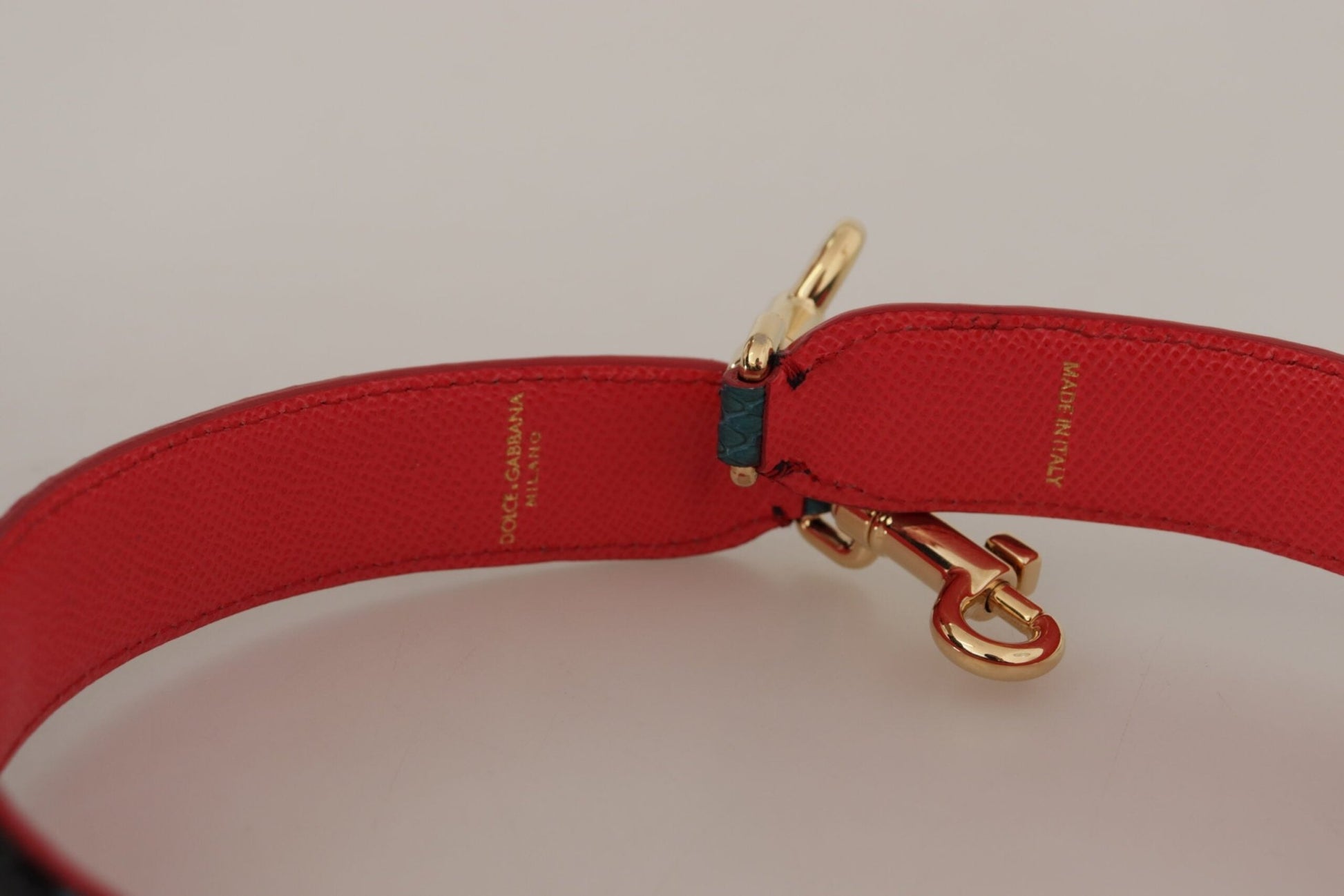 Dolce & Gabbana Emerald Green Leather Shoulder Strap - Sandy Store ByNet