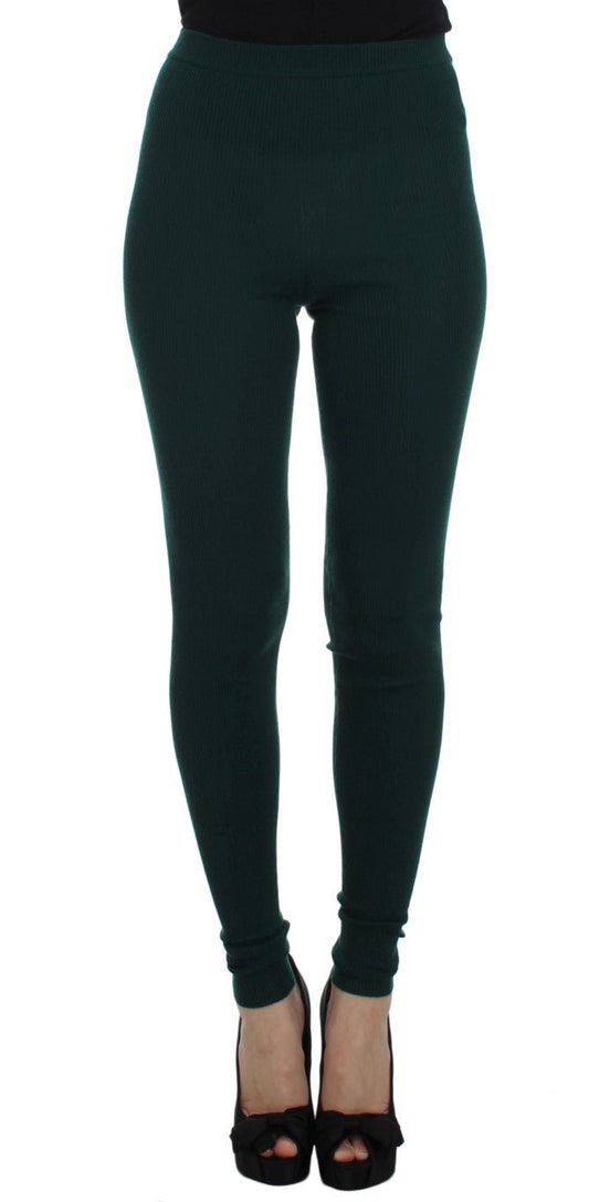 Dolce & Gabbana Emerald Treasure High Waist Cashmere Pants - Sandy Store ByNet
