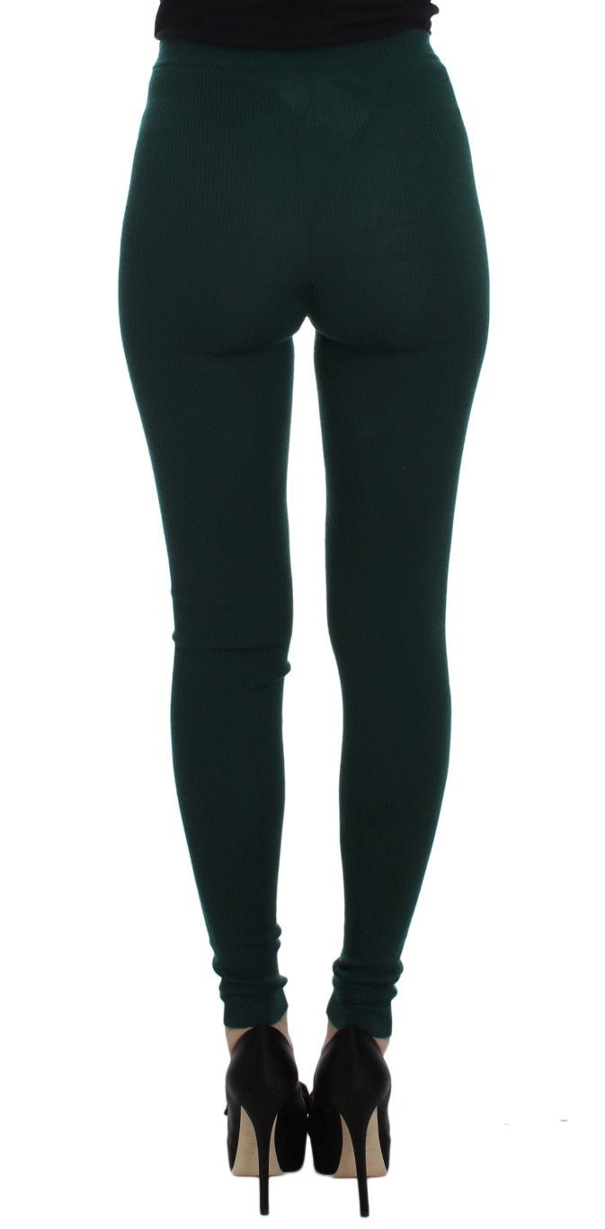 Dolce & Gabbana Emerald Treasure High Waist Cashmere Pants - Sandy Store ByNet