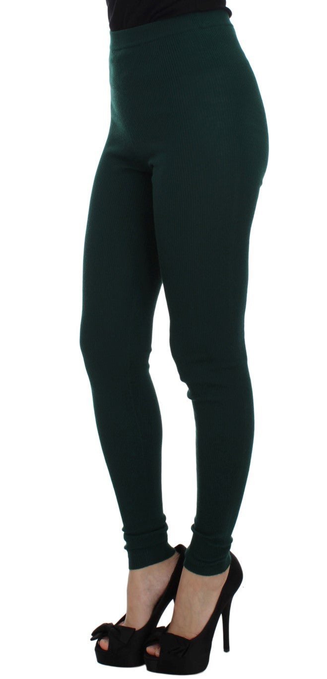 Dolce & Gabbana Emerald Treasure High Waist Cashmere Pants - Sandy Store ByNet