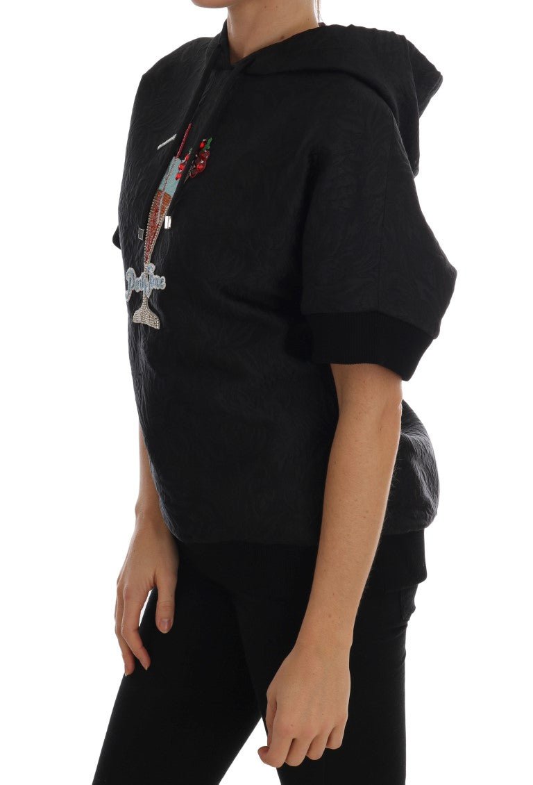Dolce & Gabbana Enchanted Brocade Crystal Hooded Sweater - Sandy Store ByNet