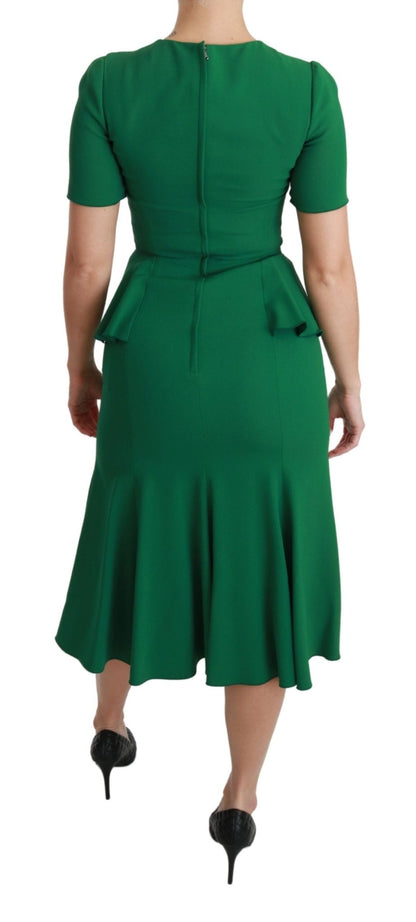 Dolce & Gabbana Enchanted Green Mermaid Midi Dress - Sandy Store ByNet