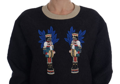 Dolce & Gabbana Enchanted Sequined Black Brocade Sweater - Sandy Store ByNet