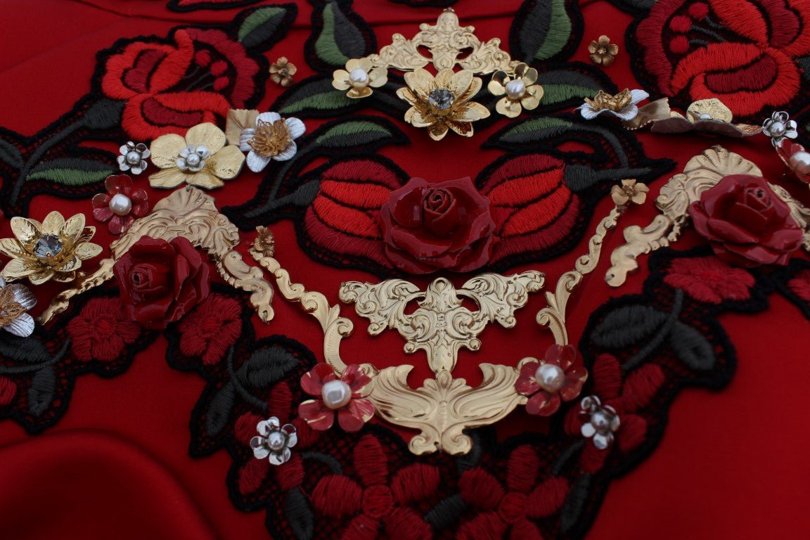 Dolce & Gabbana Enchanted Sicilian Rose Embroidered Mini Shorts - Sandy Store ByNet
