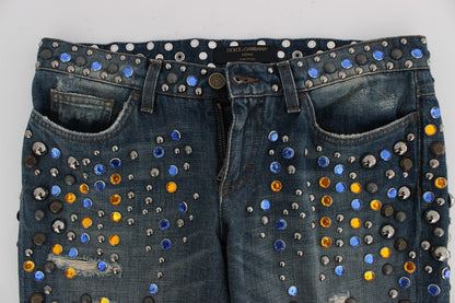 Dolce & Gabbana Enchanted Sicily Crystal Embellished Jeans - Sandy Store ByNet