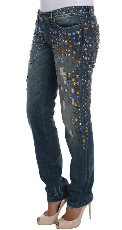 Dolce & Gabbana Enchanted Sicily Crystal Embellished Jeans - Sandy Store ByNet