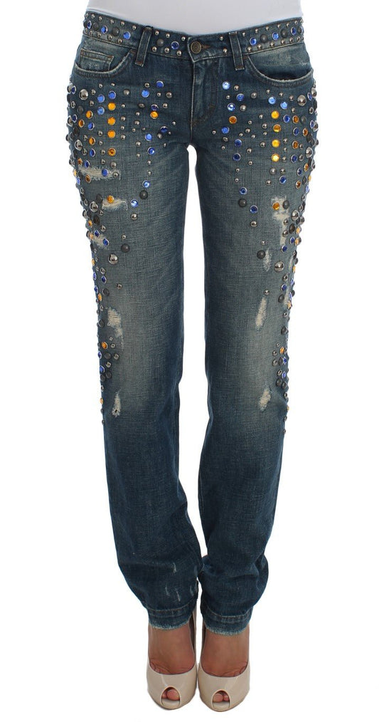 Dolce & Gabbana Enchanted Sicily Crystal Embellished Jeans - Sandy Store ByNet
