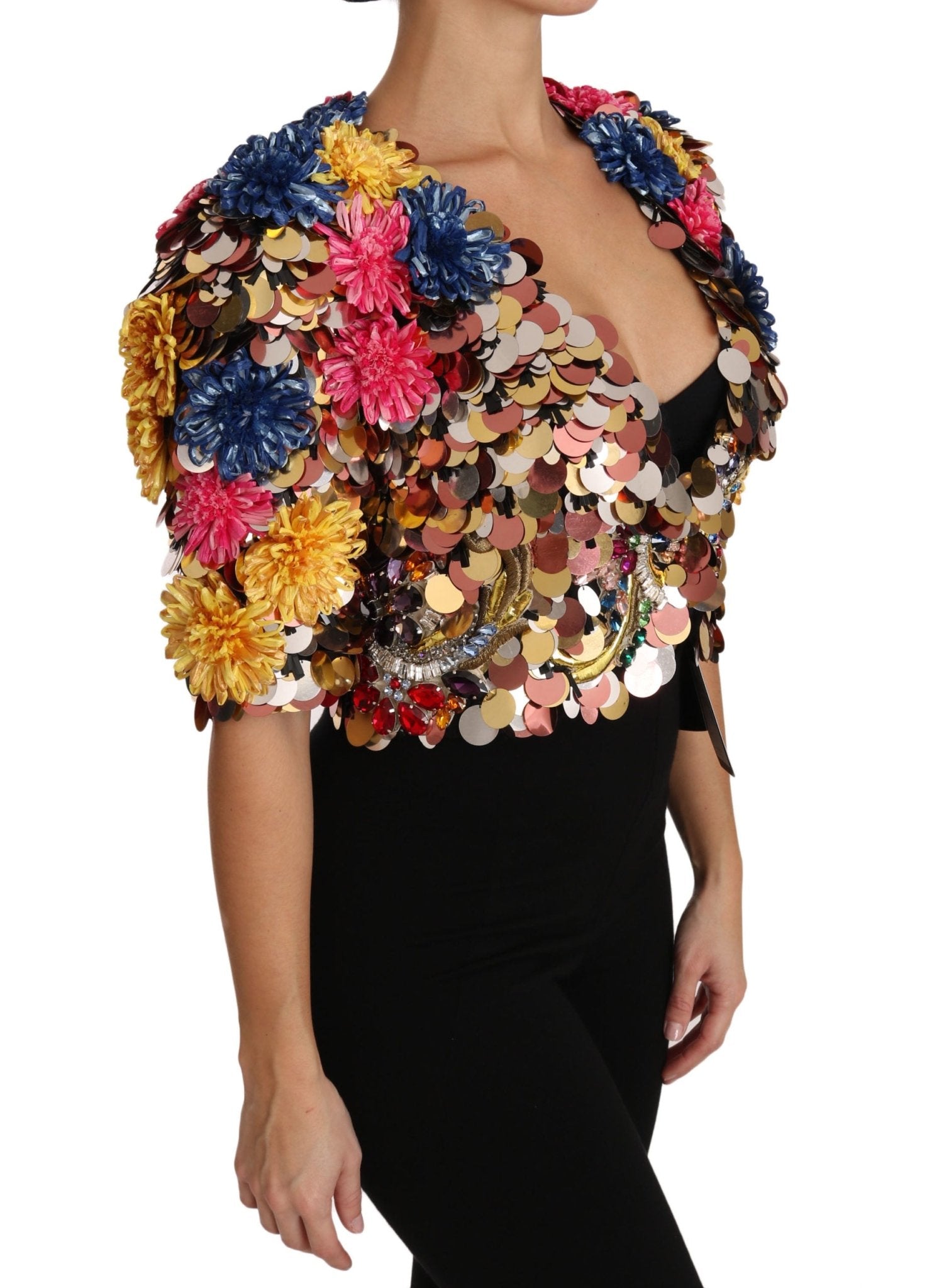 Dolce & Gabbana Enchanted Sicily Crystal - Embellished Short Jacket - Sandy Store ByNet