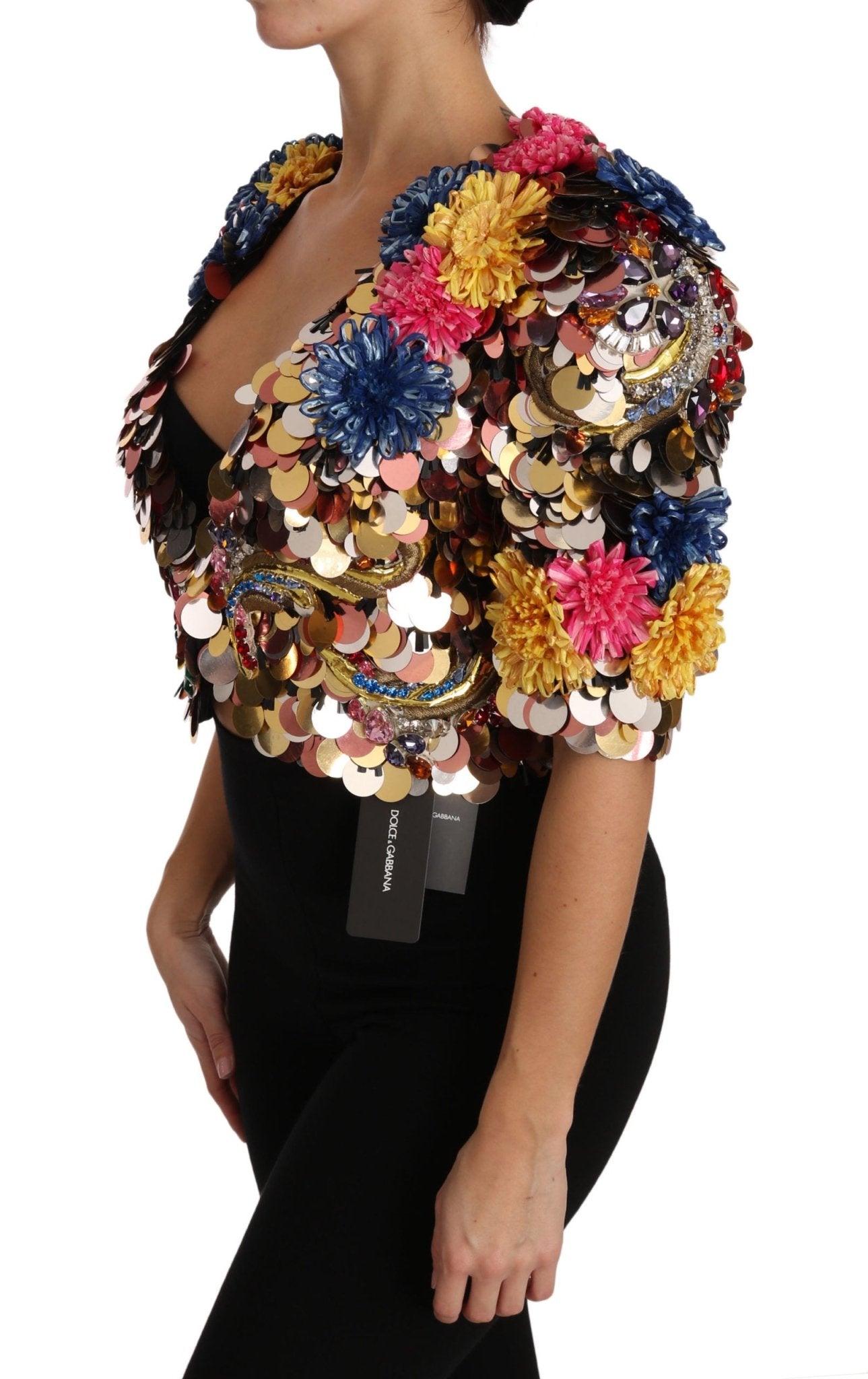 Dolce & Gabbana Enchanted Sicily Crystal - Embellished Short Jacket - Sandy Store ByNet
