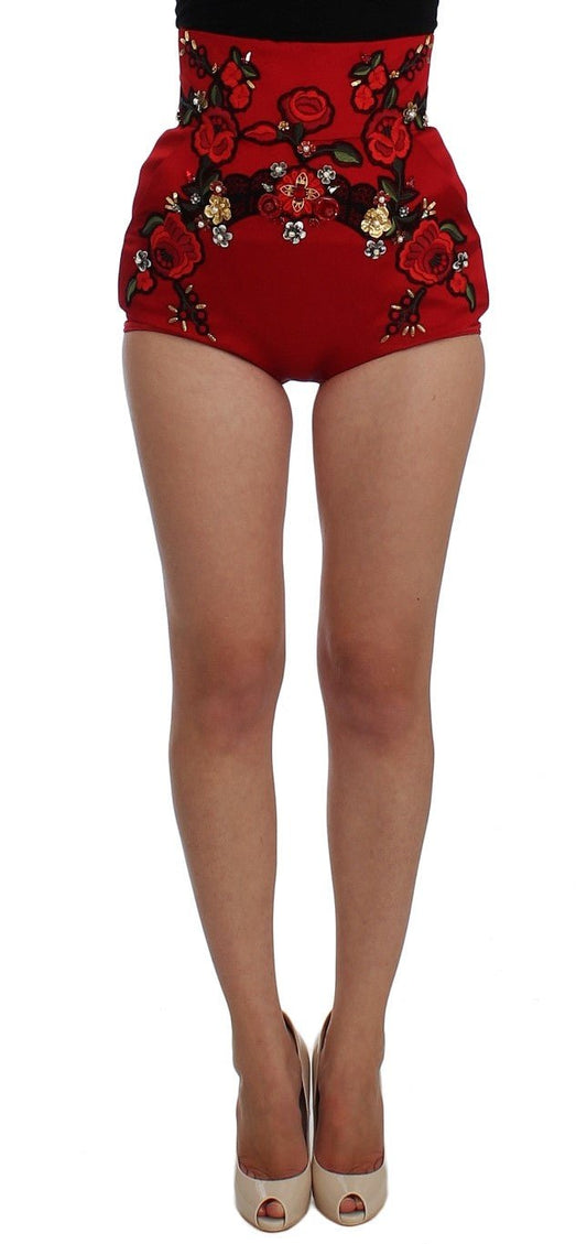 Dolce & Gabbana Enchanted Sicily Crystal - Embellished Silk Shorts - Sandy Store ByNet