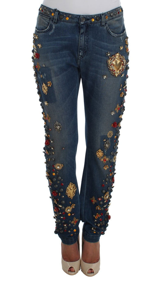 Dolce & Gabbana Enchanted Sicily Embellished Boyfriend Jeans - Sandy Store ByNet