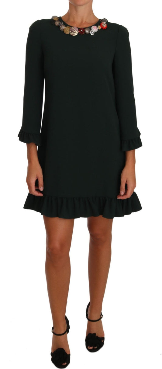 Dolce & Gabbana Enchanted Sicily Green Crystal Dress - Sandy Store ByNet